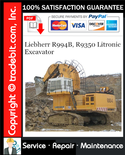 Liebherr R994B, R9350 Litronic Excavator Service Repair Manual Download ★