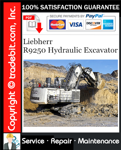 Thumbnail Liebherr R9250 Hydraulic Excavator Service Repair Manual Download ★