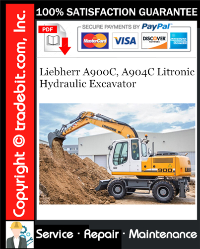 Liebherr A900C, A904C Litronic Hydraulic Excavator Service Repair Manual Download ★