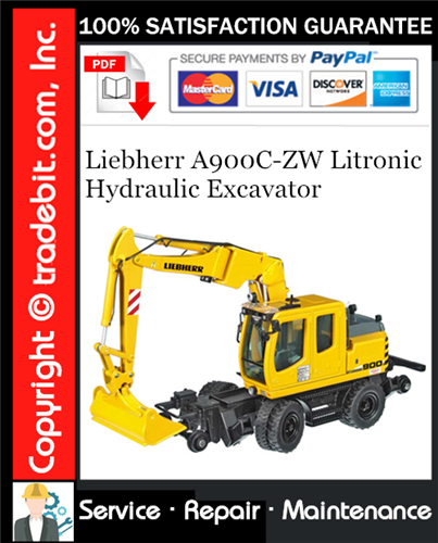Liebherr A900C-ZW Litronic Hydraulic Excavator Service Repair Manual Download ★