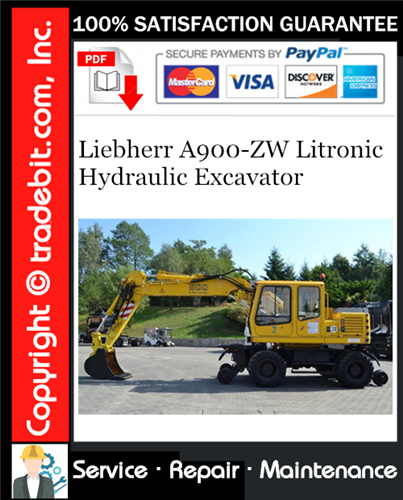 Liebherr A900-ZW Litronic Hydraulic Excavator Service Repair Manual Download ★
