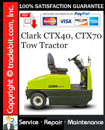 Thumbnail Clark CTX40, CTX70 Tow Tractor Service Repair Manual Download ★
