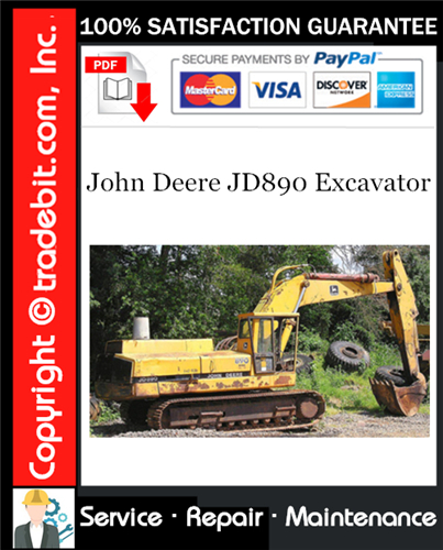Thumbnail John Deere JD890 Excavator Service Repair Manual Download ★