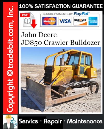 Thumbnail John Deere JD850 Crawler Bulldozer Service Repair Manual Download ★