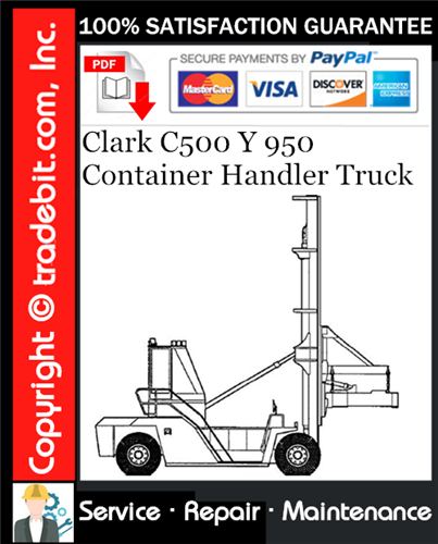 Thumbnail Clark C500 Y 950 Container Handler Truck Service Repair Manual Download ★