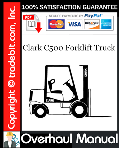 Thumbnail Clark C500 Forklift Truck Overhaul Manual Download ★