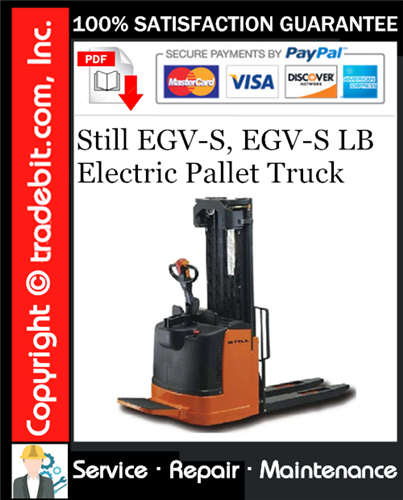 Thumbnail Still EGV-S, EGV-S LB Electric Pallet Truck Service Repair Manual Download ★
