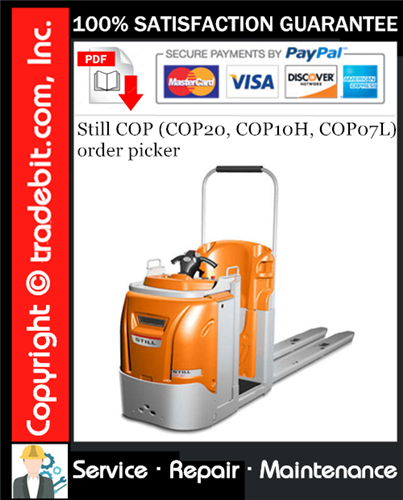 Still COP (COP20, COP10H, COP07L) order picker Service Repair Manual Download ★
