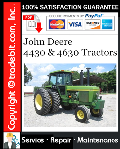 Thumbnail John Deere 4430 & 4630 Tractors Service Repair Manual Download ★