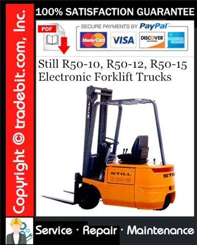 Still R50-10, R50-12, R50-15 Electronic Forklift Trucks Service Repair Manual Download ★