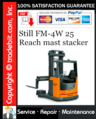 Still FM-4W 25 Reach mast stacker Service Repair Manual Download ★
