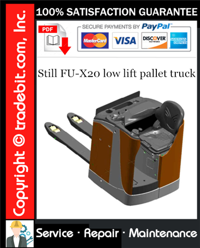 Still FU-X20 low lift pallet truck Service Repair Manual Download ★
