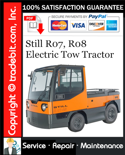 Thumbnail Still R07, R08 Electric Tow Tractor Service Repair Manual Download ★
