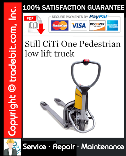 Thumbnail Still CiTi One Pedestrian low lift truck Service Repair Manual Download ★
