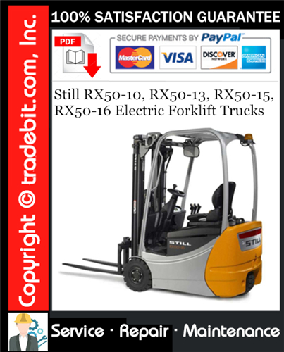 Thumbnail Still RX50-10, RX50-13, RX50-15, RX50-16 Electric Forklift Trucks Service Repair Manual Download ★