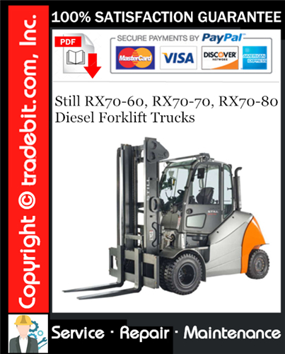 Still RX70-60, RX70-70, RX70-80 Diesel Forklift Trucks Service Repair Manual Download ★