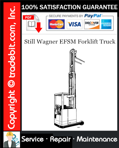 Still Wagner EFSM Forklift Truck Service Repair Manual Download ★