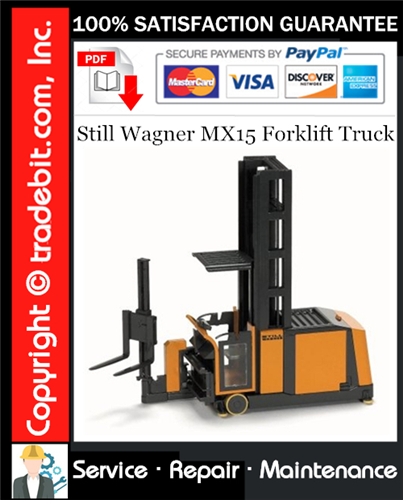 Thumbnail Still Wagner MX15 Forklift Truck Service Repair Manual Download ★