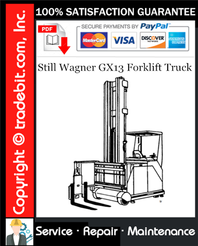 Still Wagner GX13 Forklift Truck Service Repair Manual Download ★