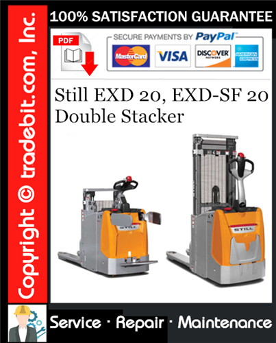 Thumbnail Still EXD 20, EXD-SF 20 Double Stacker Service Repair Manual Download ★