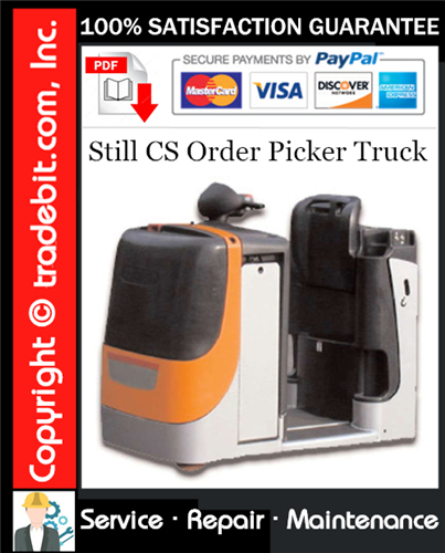 Still CS Order Picker Truck Service Repair Manual Download ★
