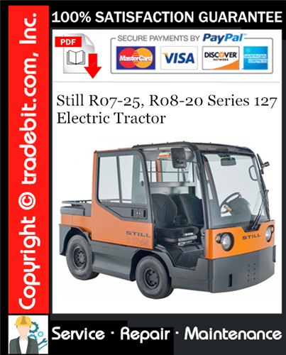 Still R07-25, R08-20 Series 127 Electric Tractor Service Repair Manual Download ★