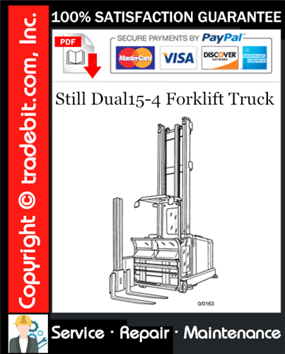 Still Dual15-4 Forklift Truck Service Repair Manual Download ★