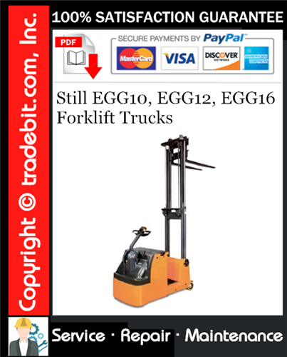 Still EGG10, EGG12, EGG16 Forklift Trucks Service Repair Manual Download ★