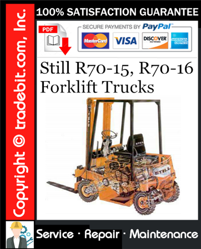 Still R70-15, R70-16 Forklift Trucks Service Repair Manual Download ★
