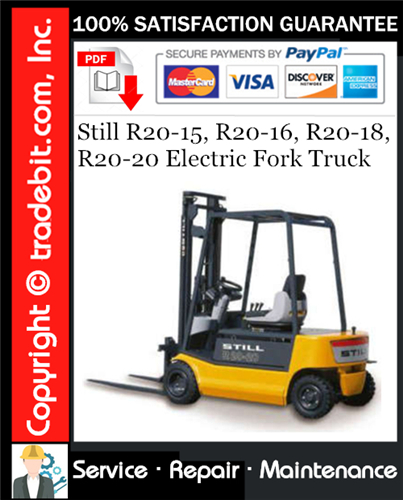 Thumbnail Still R20-15, R20-16, R20-18, R20-20 Electric Fork Truck Service Repair Manual Download ★