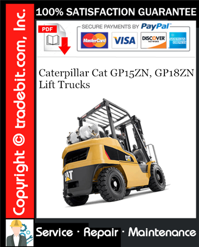 Thumbnail Caterpillar Cat GP15ZN, GP18ZN Lift Trucks Service Repair Manual Download ★ Thumbnail Caterpillar Cat GP15ZN, GP18ZN Lift Trucks Service Repair Manual Download ★