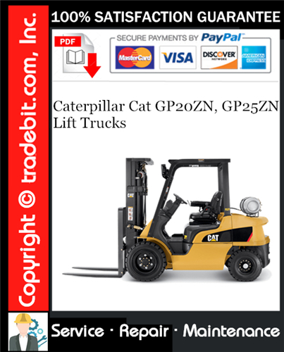 Thumbnail Caterpillar Cat GP20ZN, GP25ZN Lift Trucks Service Repair Manual Download ★ Thumbnail Caterpillar Cat GP20ZN, GP25ZN Lift Trucks Service Repair Manual Download ★