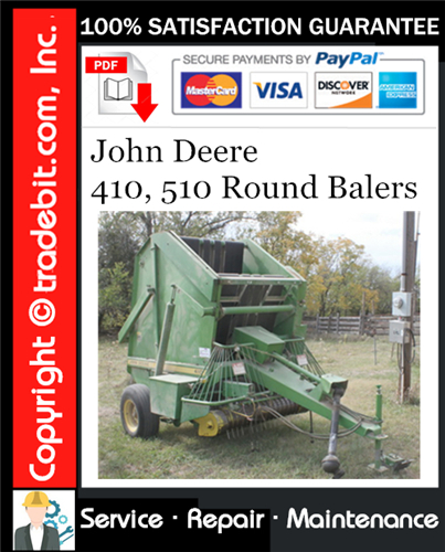 Thumbnail John Deere 410, 510 Round Balers Service Repair Manual Download ★