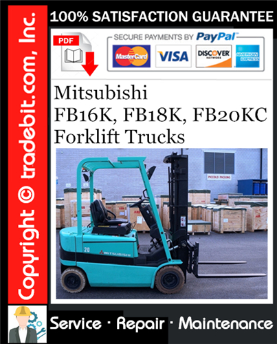 Thumbnail Mitsubishi FB16K, FB18K, FB20KC Forklift Trucks Service Repair Manual Download ★
