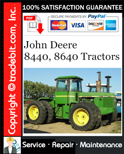 Thumbnail John Deere 8440, 8640 Tractors Repair Technical Manual Download ★