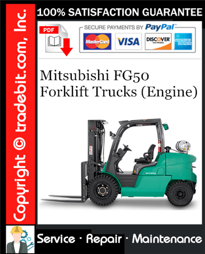 Mitsubishi FG50 Forklift Trucks (Engine) Service Repair Manual Download ★