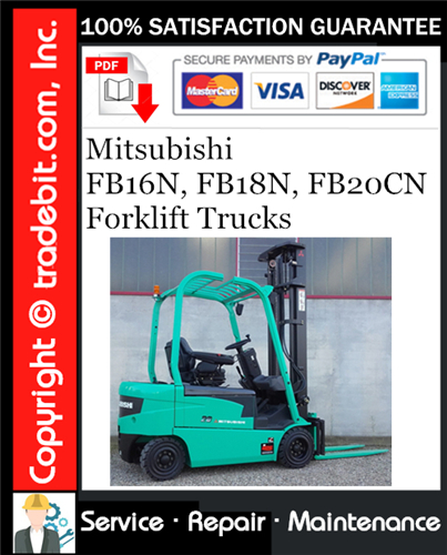 Thumbnail Mitsubishi FB16N, FB18N, FB20CN Forklift Trucks Service Repair Manual Download ★
