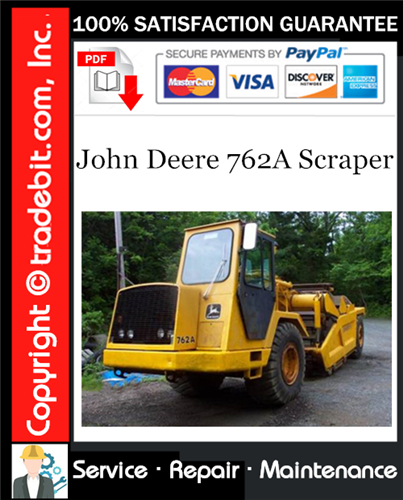 Thumbnail John Deere 762A Scraper Service Repair Manual Download ★