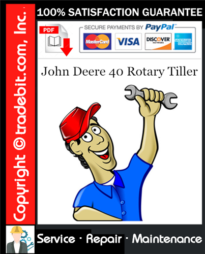 Thumbnail John Deere 40 Rotary Tiller Service Repair Manual Download ★