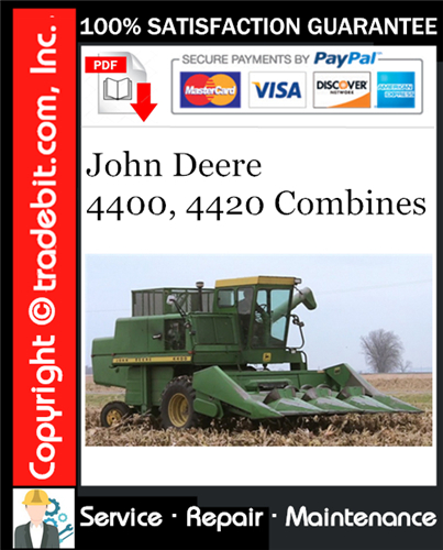 Thumbnail John Deere 4400, 4420 Combines Service Repair Manual Download ★