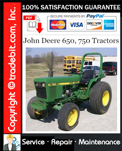 Thumbnail John Deere 650, 750 Tractors Service Repair Manual Download ★
