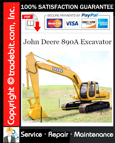 Thumbnail John Deere 890A Excavator Service Repair Manual Download ★