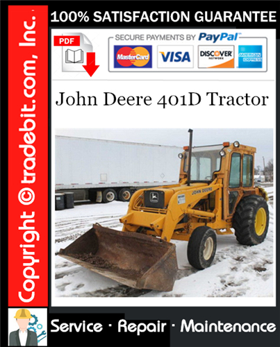 Thumbnail John Deere 401D Tractor Service Repair Manual Download ★
