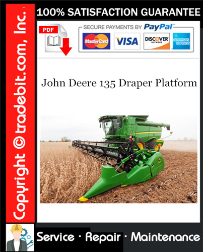 Thumbnail John Deere 135 Draper Platform Service Repair Manual Download ★