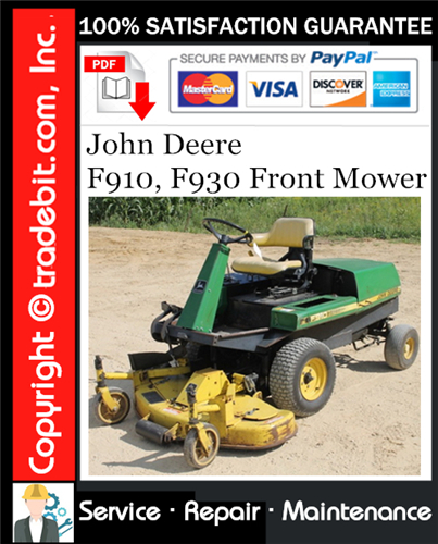 Thumbnail John Deere F910, F930 Front Mower Service Repair Manual Download ★