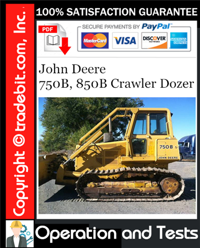 Thumbnail John Deere 750B, 850B Crawler Dozer Operation and Test Technical Manual Download ★