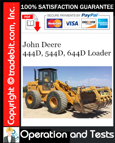Thumbnail John Deere 444D, 544D, 644D Loader Operation and Tests Technical Manual Download ★