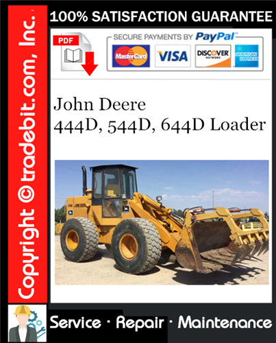 Thumbnail John Deere 444D, 544D, 644D Loader Repair Technical Manual Download ★