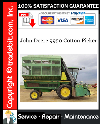 Thumbnail John Deere 9950 Cotton Picker Service Repair Manual Download ★
