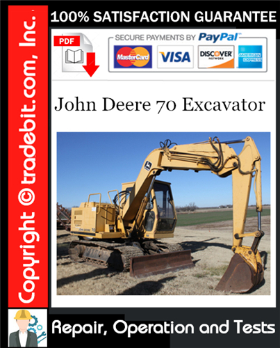 Thumbnail John Deere 70 Excavator Repair, Operation and Tests Technical Manual Download ★